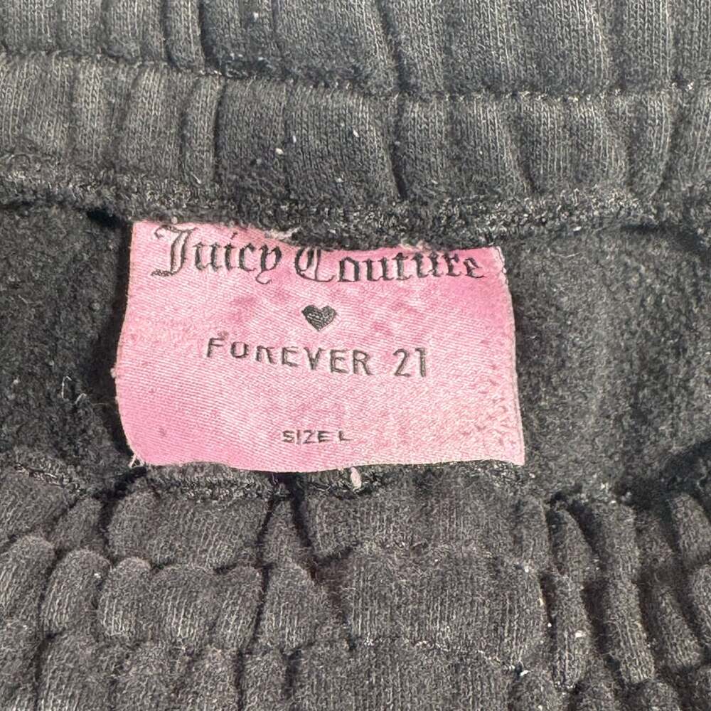 Juicy Couture x Forever 21 Sweatpants Size L Black Juicy Forever - Picture 4 of 5